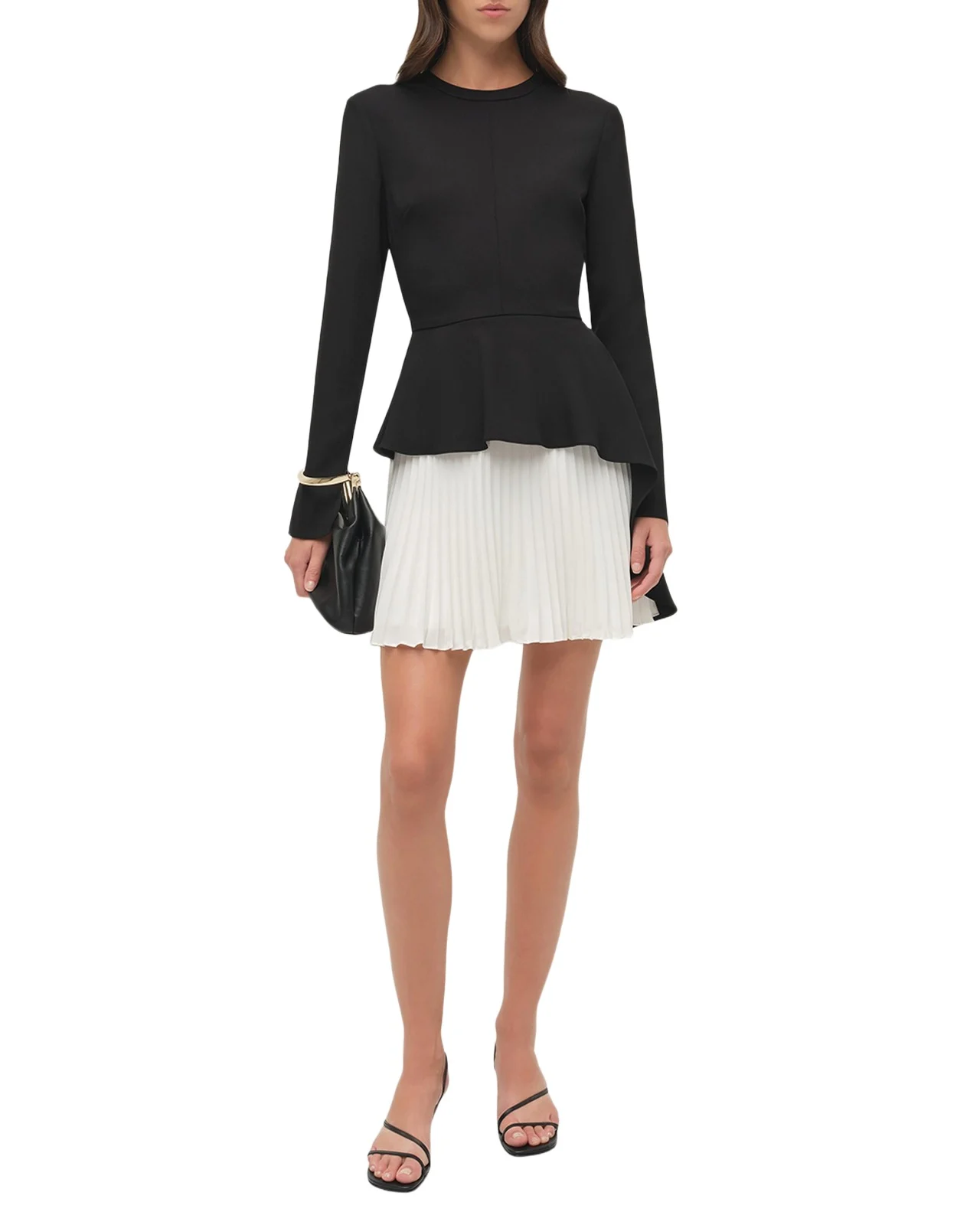 Amberly Long-Sleeve Pleated Mini Dress Amberly Long-Sleeve Pleated Mini Dress