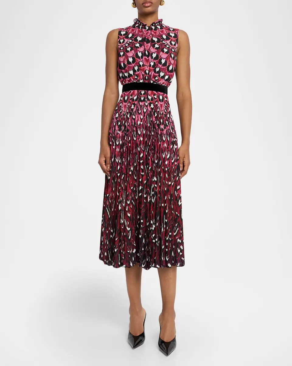 Mary Katrantzou Hollie Ombre Feather-Print Midi Dress | Thumbnail 2 Mary Katrantzou Hollie Ombre Feather-Print Midi Dress | Thumbnail 2
