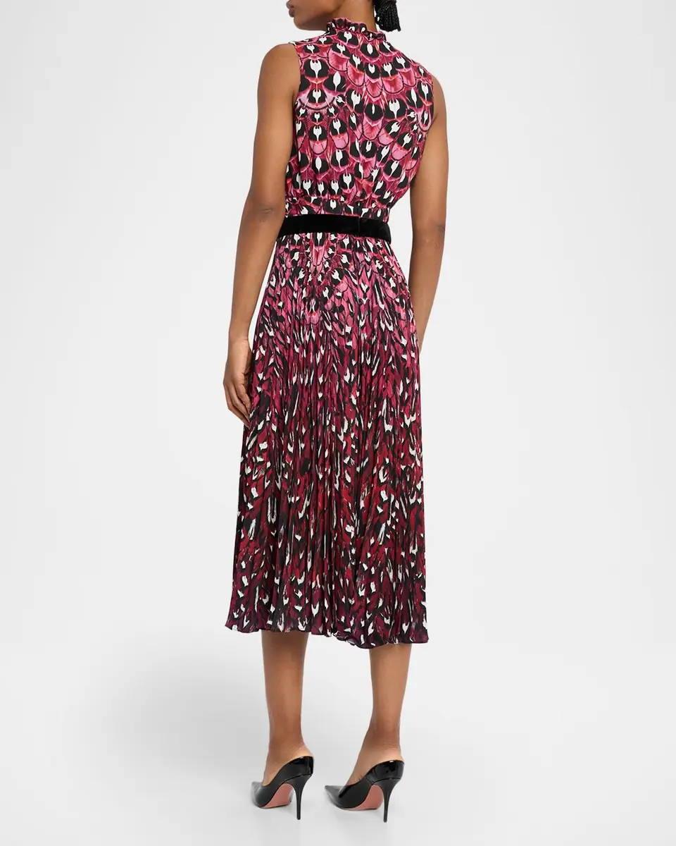 Mary Katrantzou Hollie Ombre Feather-Print Midi Dress | Thumbnail 3 Mary Katrantzou Hollie Ombre Feather-Print Midi Dress | Thumbnail 3