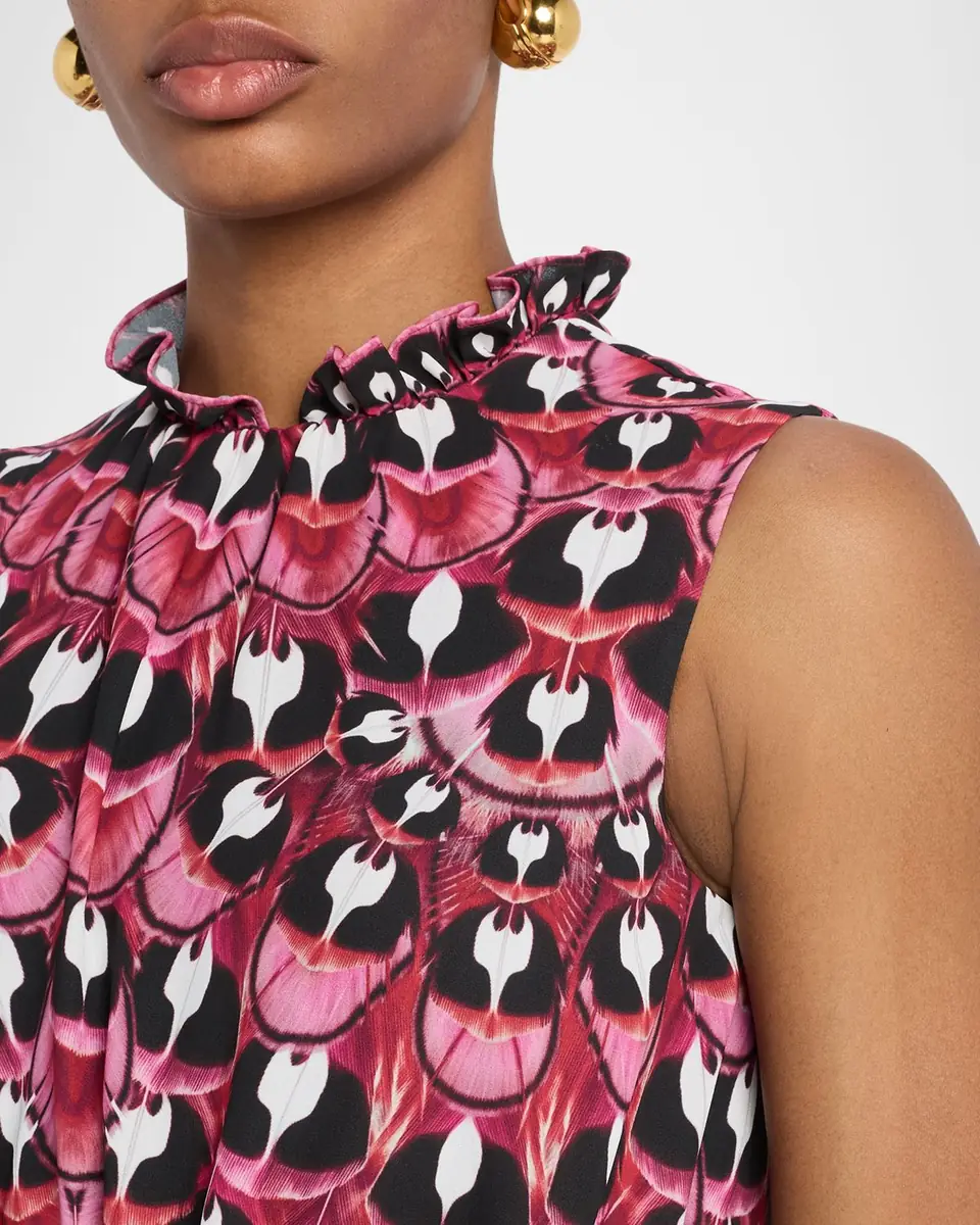 Mary Katrantzou Hollie Ombre Feather-Print Midi Dress | Thumbnail 5 Mary Katrantzou Hollie Ombre Feather-Print Midi Dress | Thumbnail 5