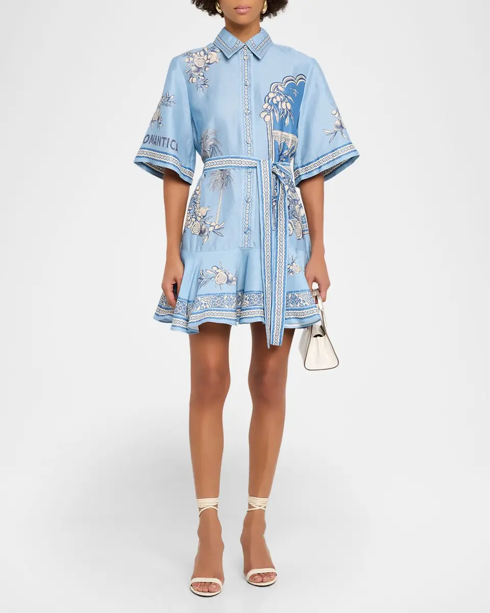 ALÉMAIS Villa Romantica Mini Shirtdress | Thumbnail 2 ALÉMAIS Villa Romantica Mini Shirtdress | Thumbnail 2
