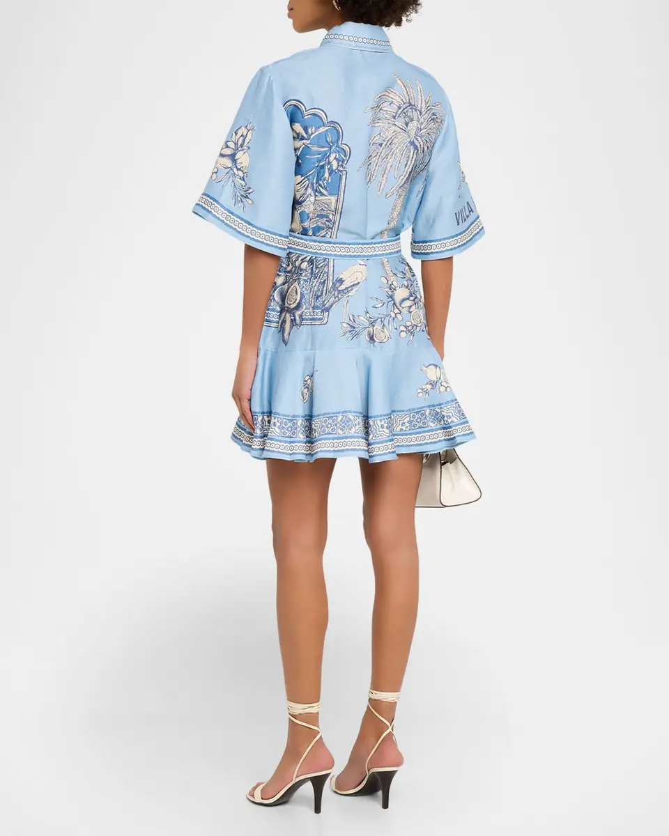 ALÉMAIS Villa Romantica Mini Shirtdress | Thumbnail 3 ALÉMAIS Villa Romantica Mini Shirtdress | Thumbnail 3