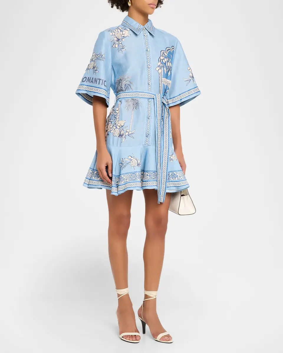 ALÉMAIS Villa Romantica Mini Shirtdress | Thumbnail 4 ALÉMAIS Villa Romantica Mini Shirtdress | Thumbnail 4