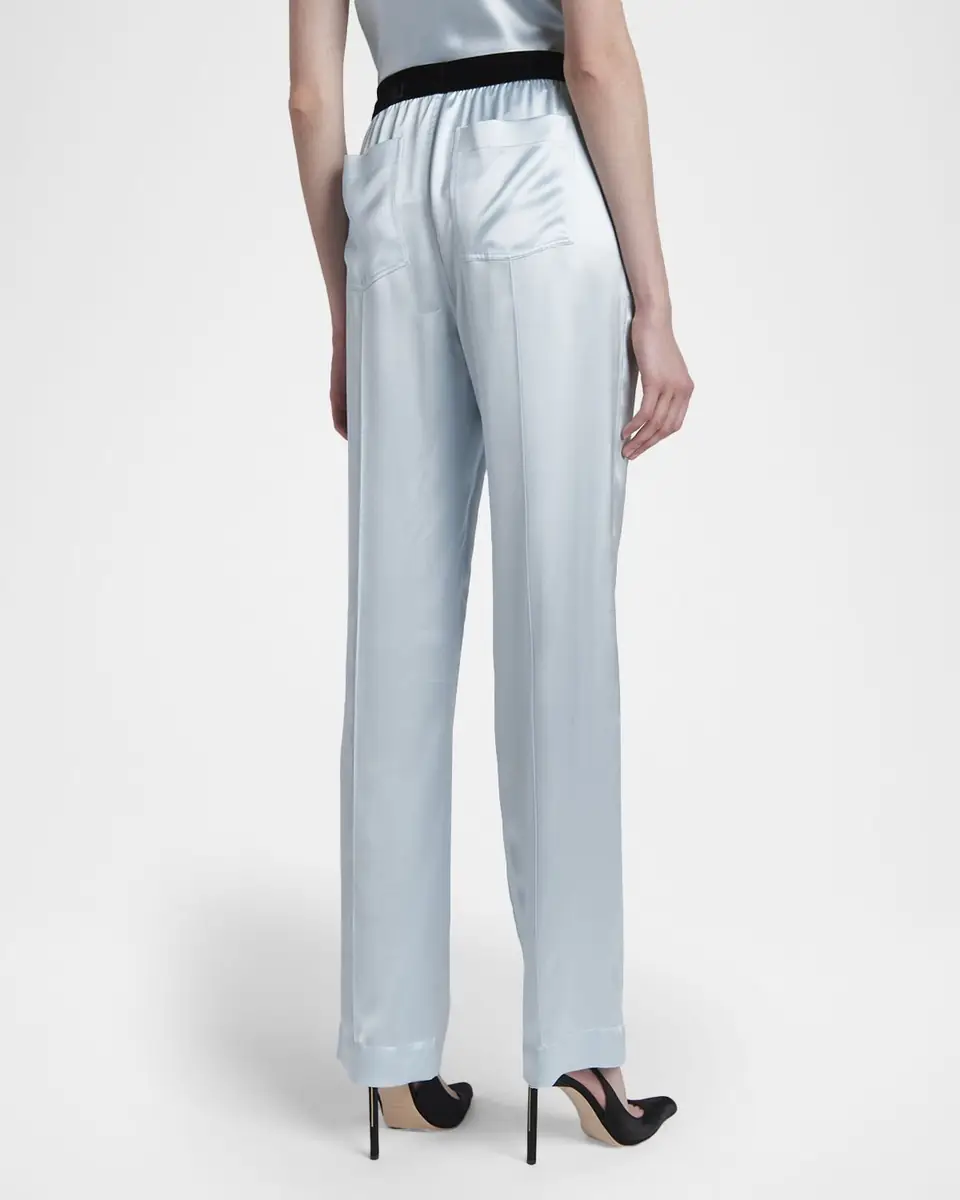 TOM FORD Stretch Silk Satin Straight-Leg Pull-On Pants | Thumbnail 3 TOM FORD Stretch Silk Satin Straight-Leg Pull-On Pants | Thumbnail 3