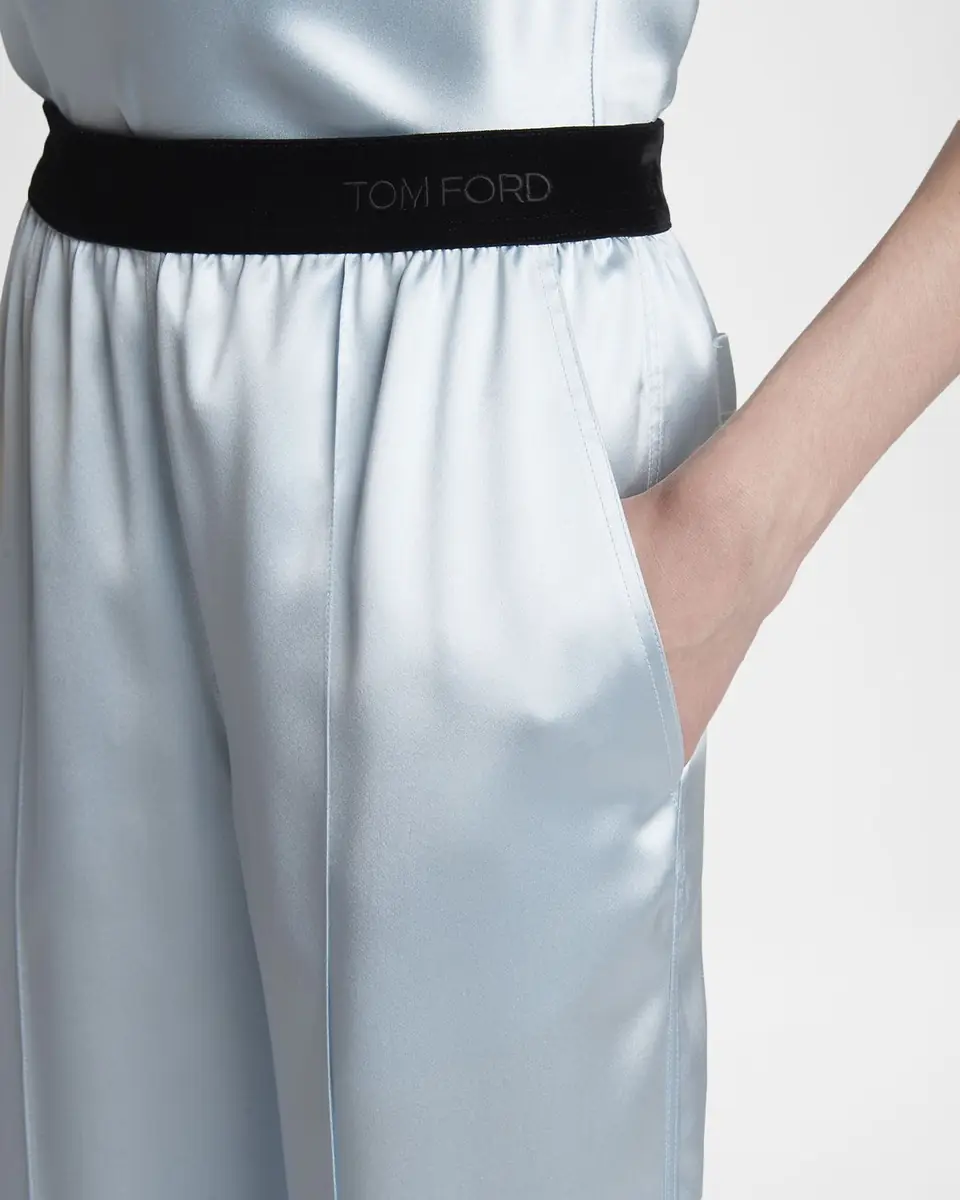 TOM FORD Stretch Silk Satin Straight-Leg Pull-On Pants | Thumbnail 5 TOM FORD Stretch Silk Satin Straight-Leg Pull-On Pants | Thumbnail 5