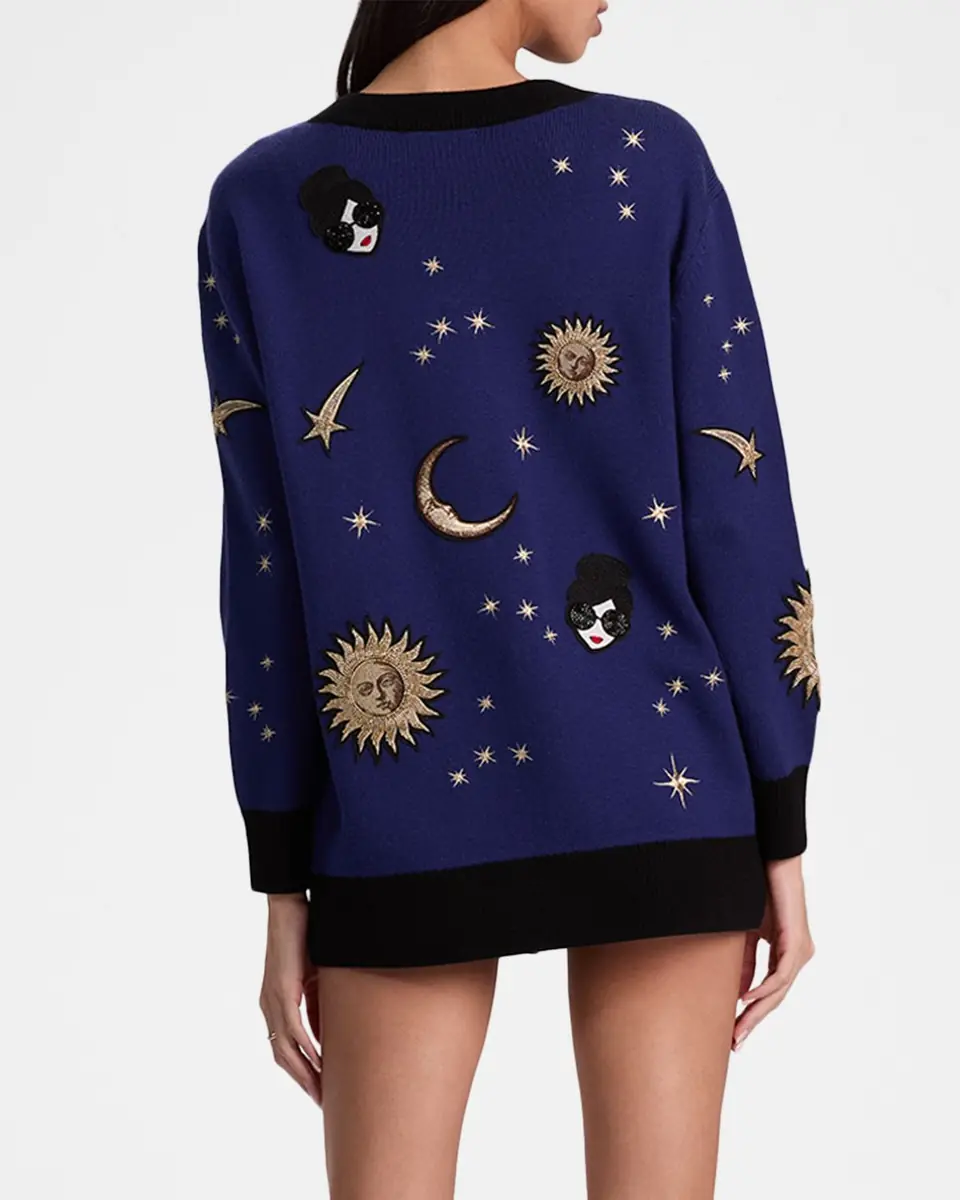 Alice + Olivia Bradford Celestial StaceFace Cardigan | Thumbnail 2
