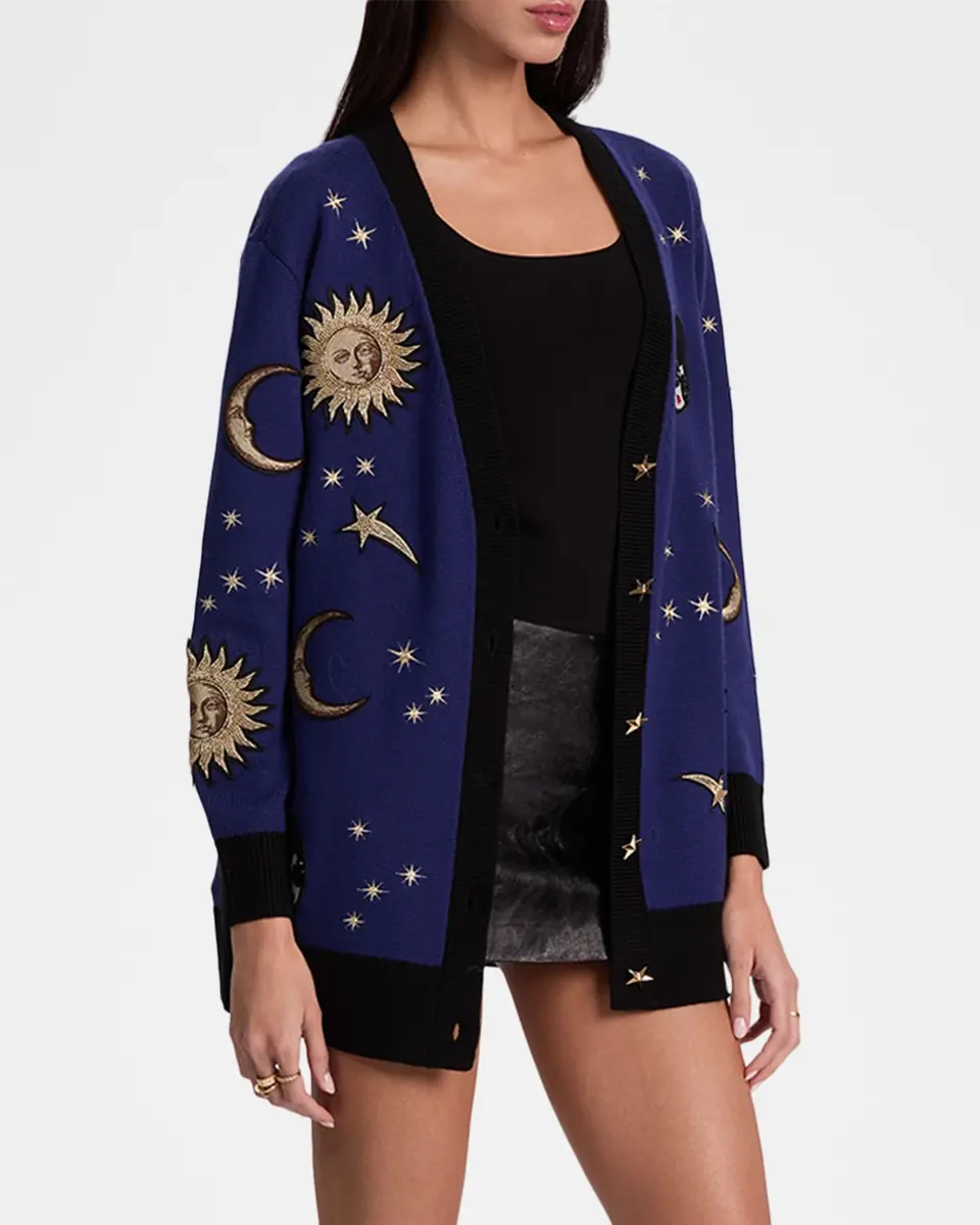 Alice + Olivia Bradford Celestial StaceFace Cardigan | Thumbnail 3