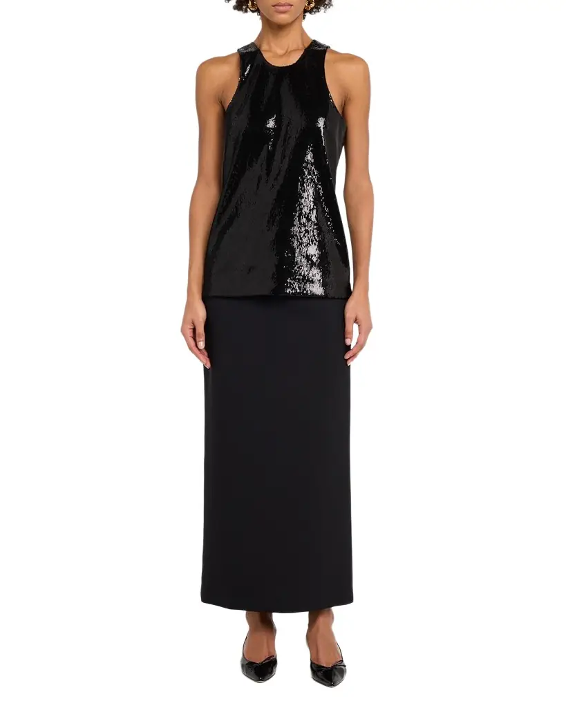 Toteme Curved Sequined Tank Top | Image 1 Toteme Curved Sequined Tank Top | Image 1
