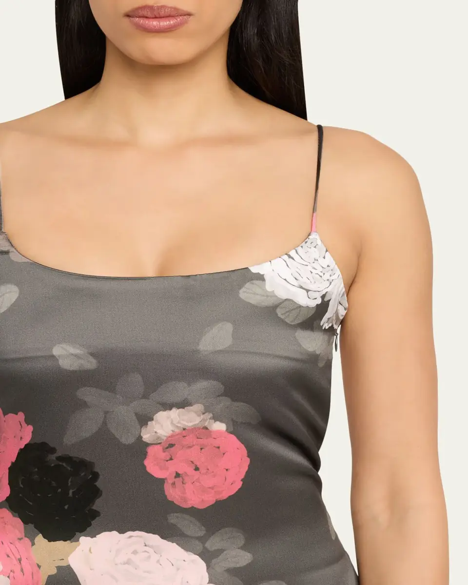 BERNADETTE Nicole Floral Satin Midi Dress | Thumbnail 5