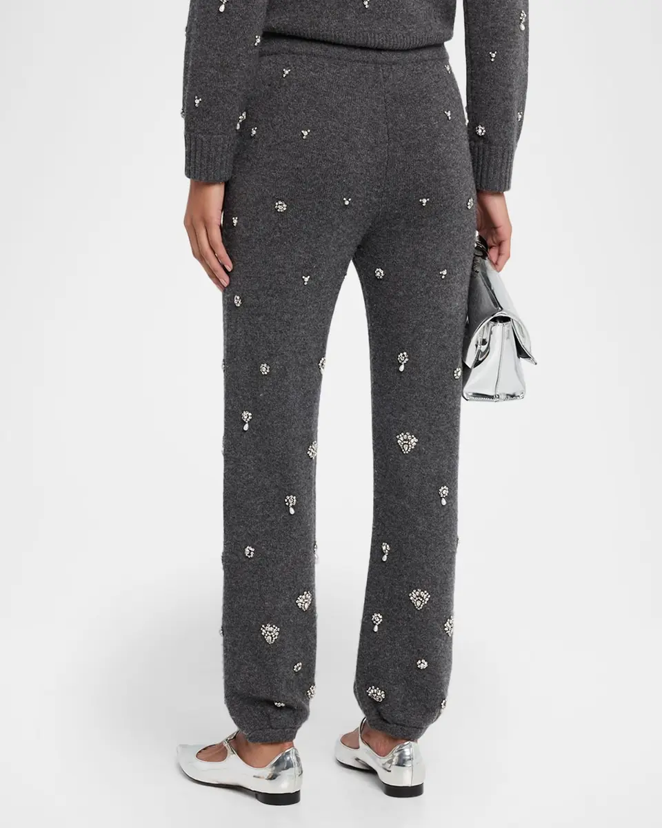 SIMKHAI Kandace Embellished Wool-Cashmere Pants | Thumbnail 2 SIMKHAI Kandace Embellished Wool-Cashmere Pants | Thumbnail 2