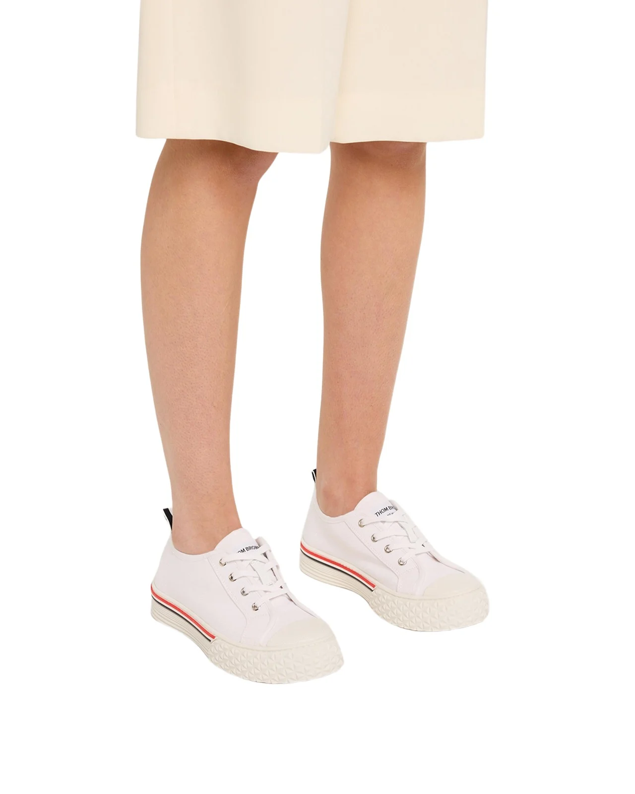 Thom Browne Collegiate Low-Top Canvas Sneakers