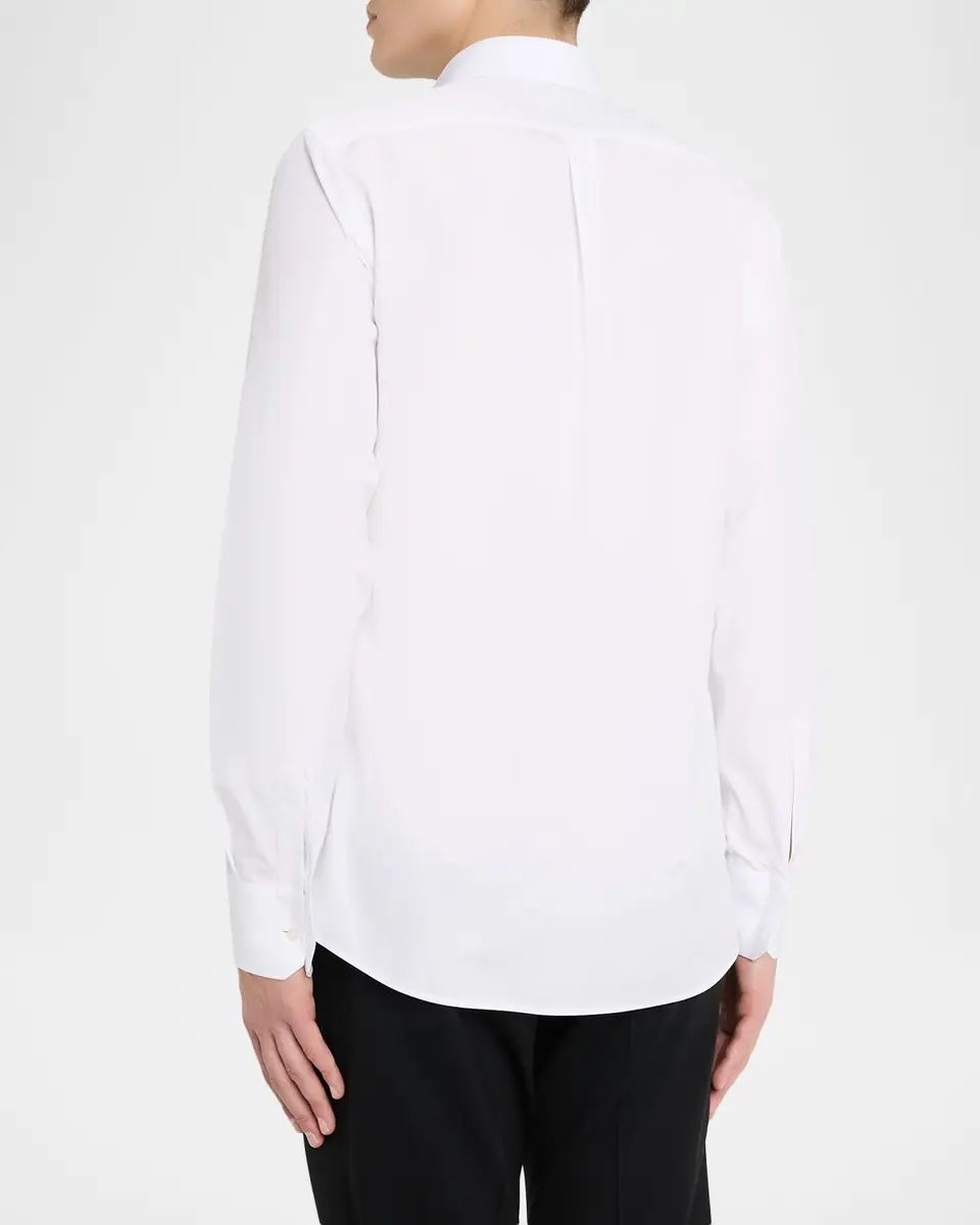 Dolce & Gabbana Men's Cotton Heraldic-Patch Button-Down Shirt | Thumbnail 3 Dolce & Gabbana Men's Cotton Heraldic-Patch Button-Down Shirt | Thumbnail 3