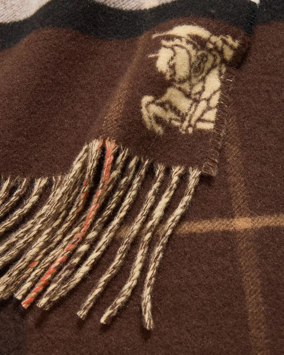 Burberry Men's Contrast Check Double-Faced Cashmere Scarf | Thumbnail 3 Burberry Men's Contrast Check Double-Faced Cashmere Scarf | Thumbnail 3