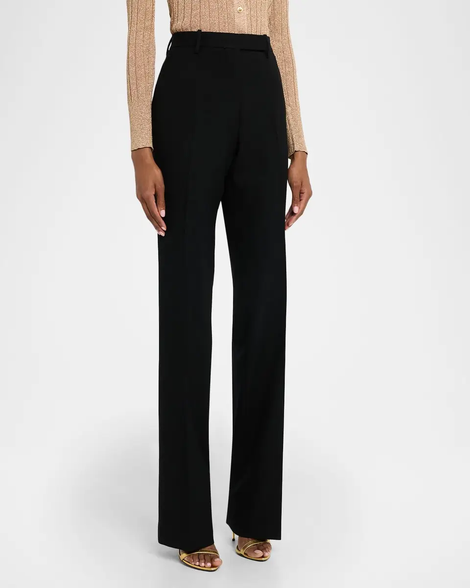 Tom Ford Sharp Grain De Poudre Straight-Leg Trousers | Thumbnail 3