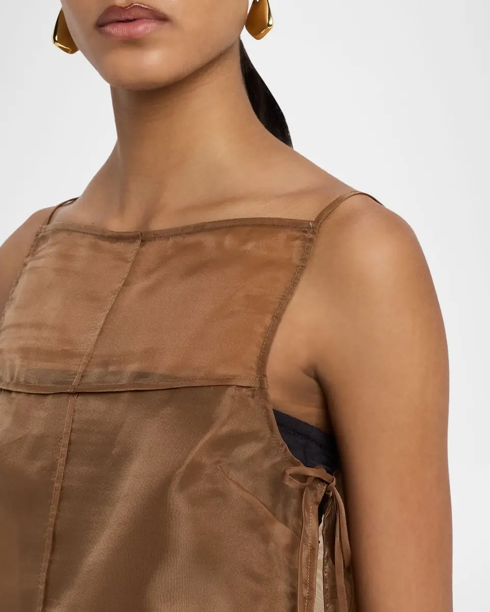 STAUD Chandler Paneled Sheer Top | Thumbnail 4