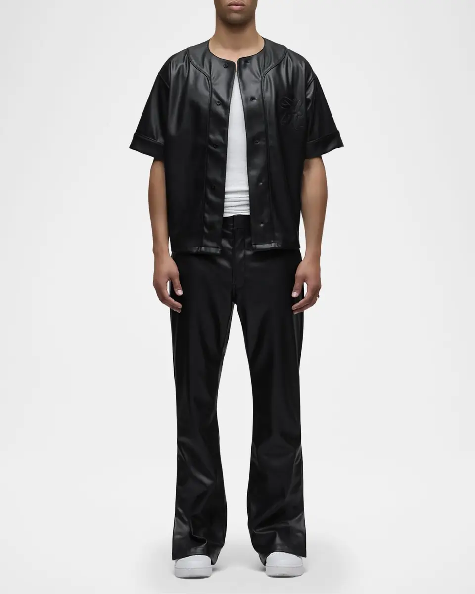 Hudson Men's Walker Vegan Leather Kick-Flare Pants | Thumbnail 2 Hudson Men's Walker Vegan Leather Kick-Flare Pants | Thumbnail 2