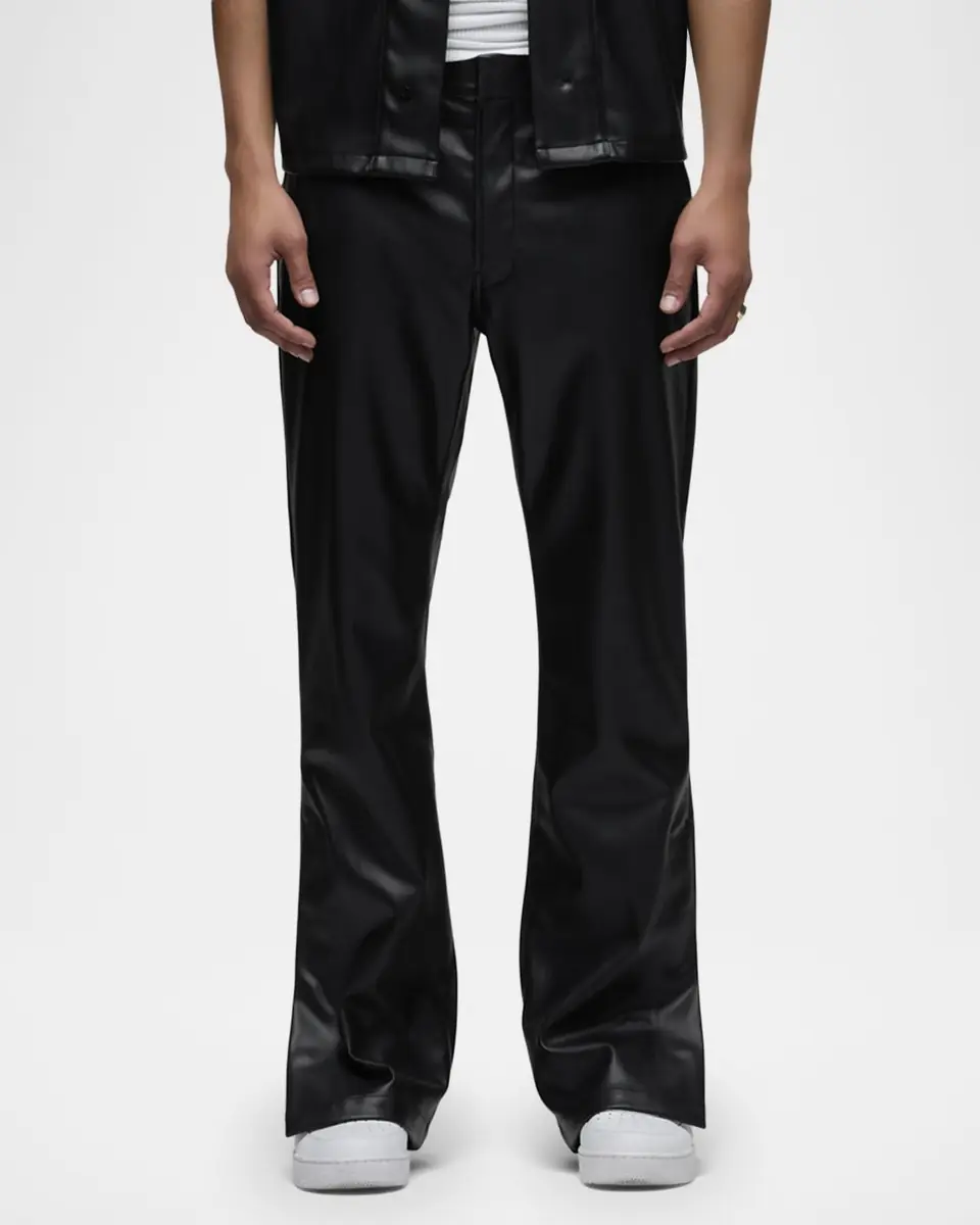 Hudson Men's Walker Vegan Leather Kick-Flare Pants | Thumbnail 4 Hudson Men's Walker Vegan Leather Kick-Flare Pants | Thumbnail 4