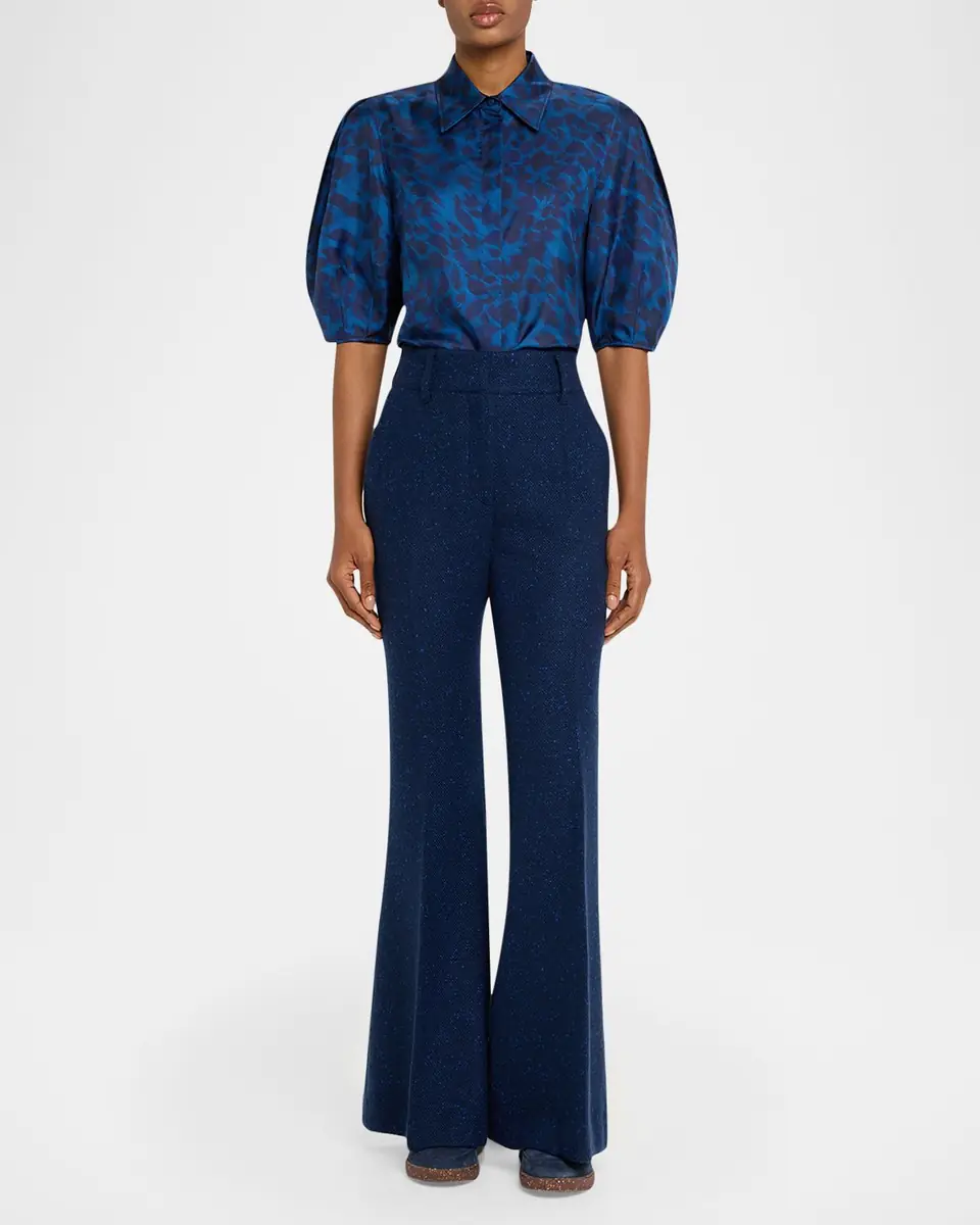 Gabriela Hearst Sansi Leaf-Print Silk Twill Top | Thumbnail 15