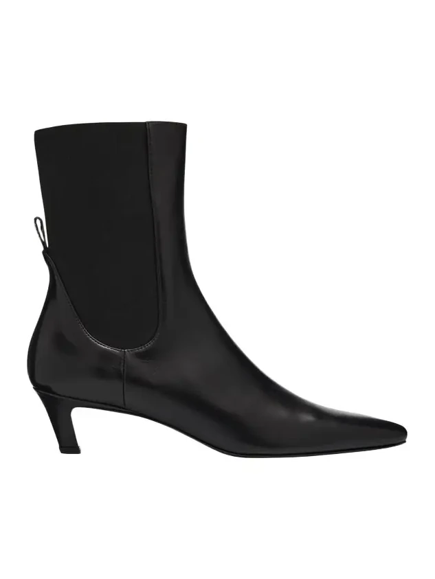 The Mid Heel Calfskin Ankle Boots The Mid Heel Calfskin Ankle Boots