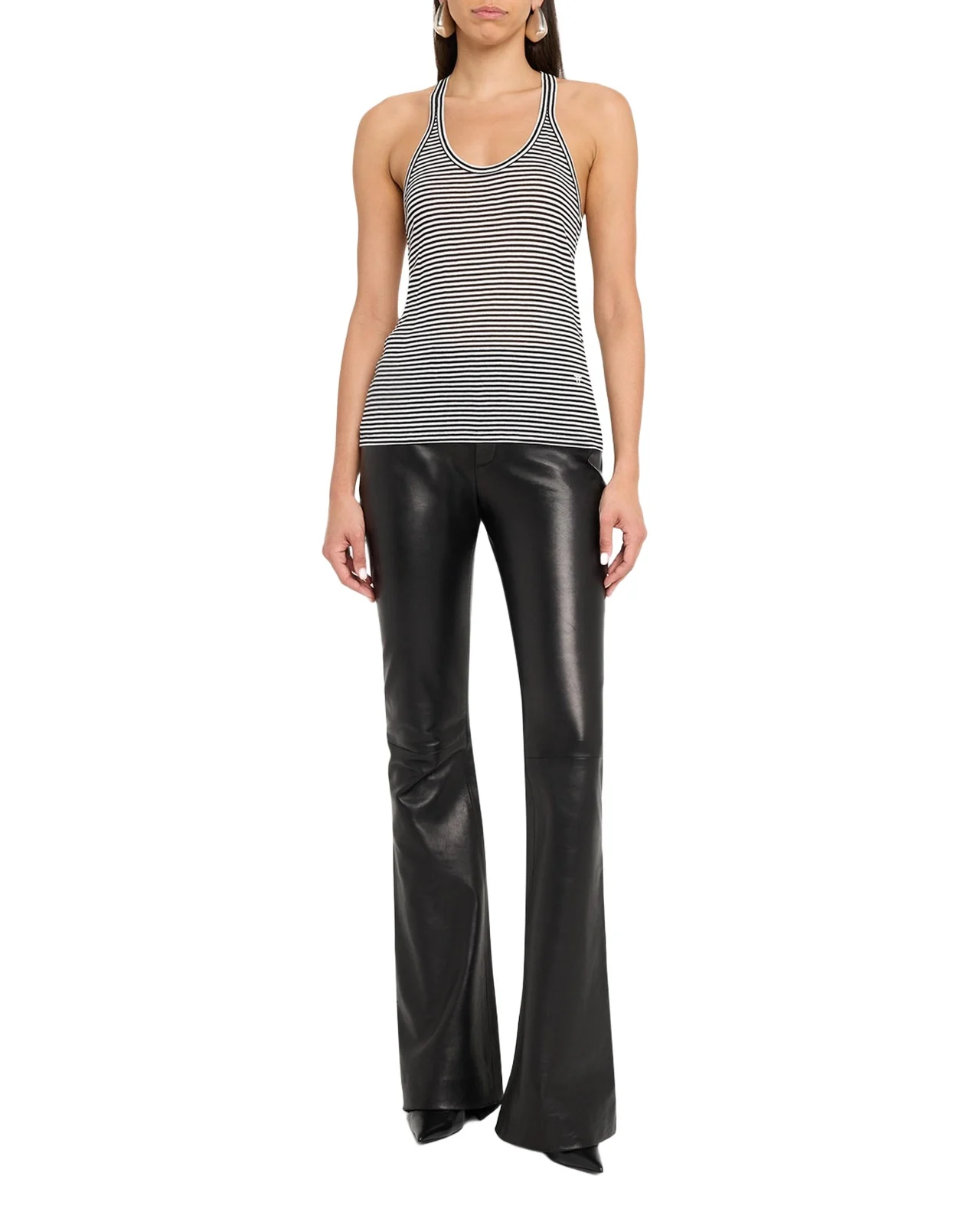 Tom Ford Striped Viscose Racerback Tank Top