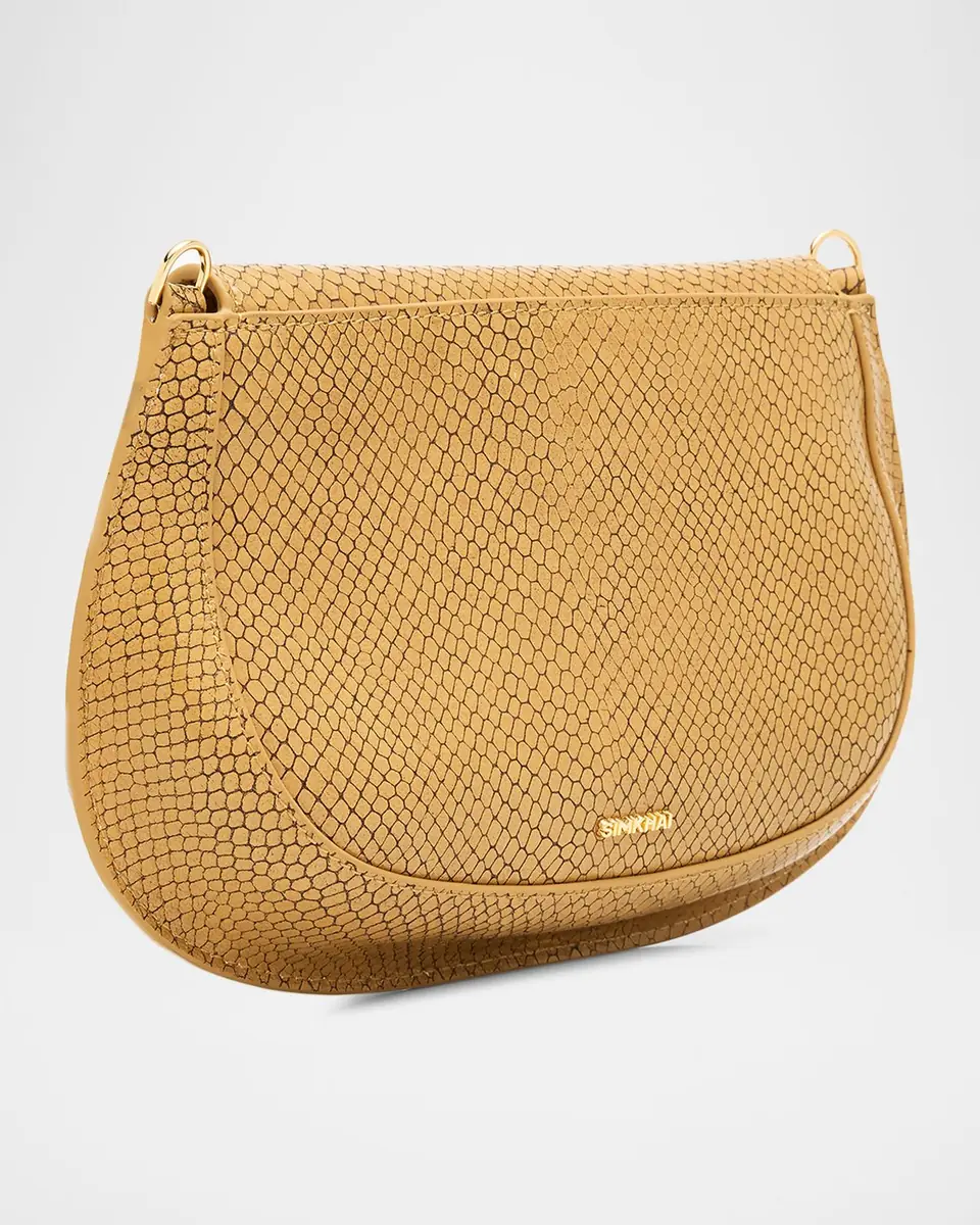 SIMKHAI Logan Python-Debossed Crossbody Bag | Thumbnail 2 SIMKHAI Logan Python-Debossed Crossbody Bag | Thumbnail 2