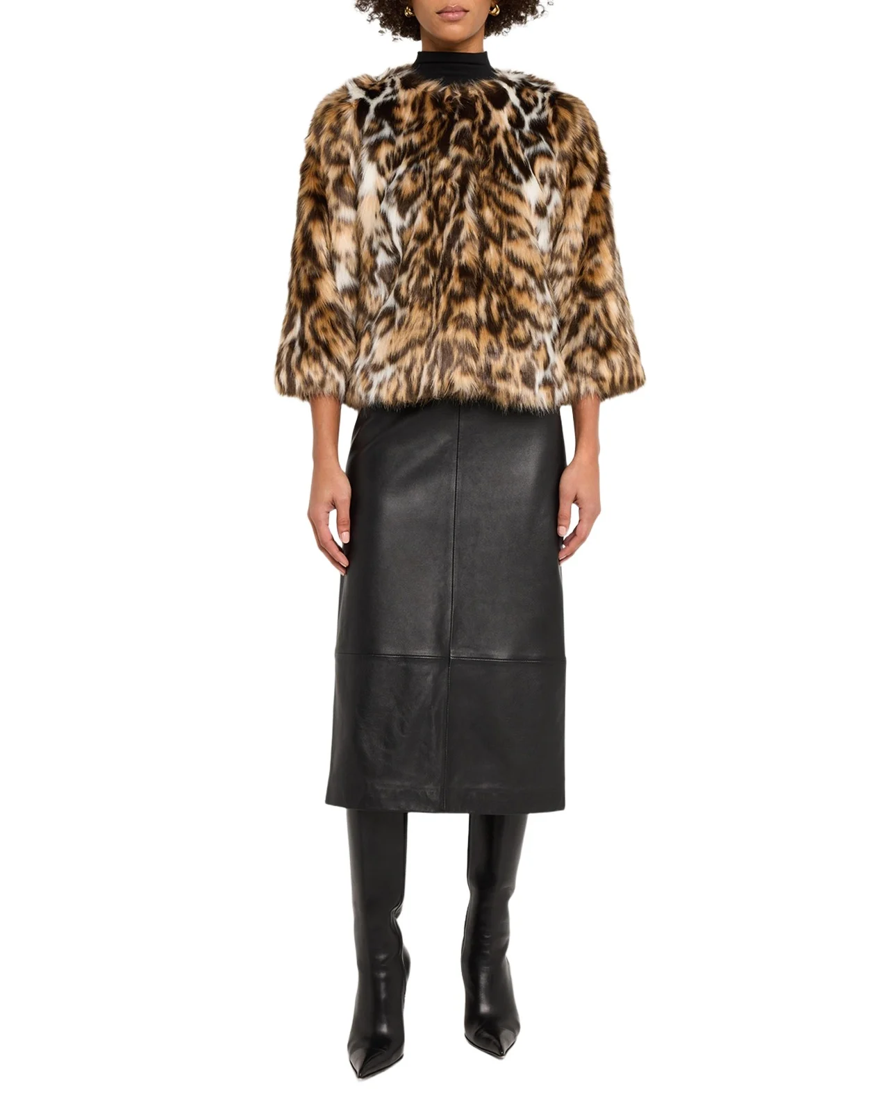 Fur Free Leopard Faux-Fox Coat Fur Free Leopard Faux-Fox Coat
