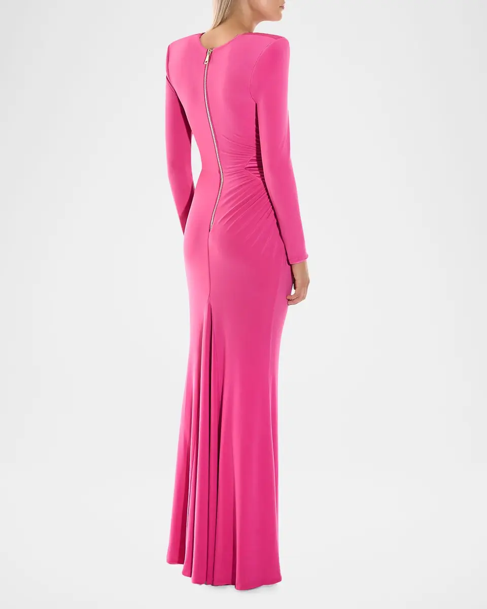 ZHIVAGO Echoes of Self Gathered Jersey Gown | Thumbnail 2 ZHIVAGO Echoes of Self Gathered Jersey Gown | Thumbnail 2