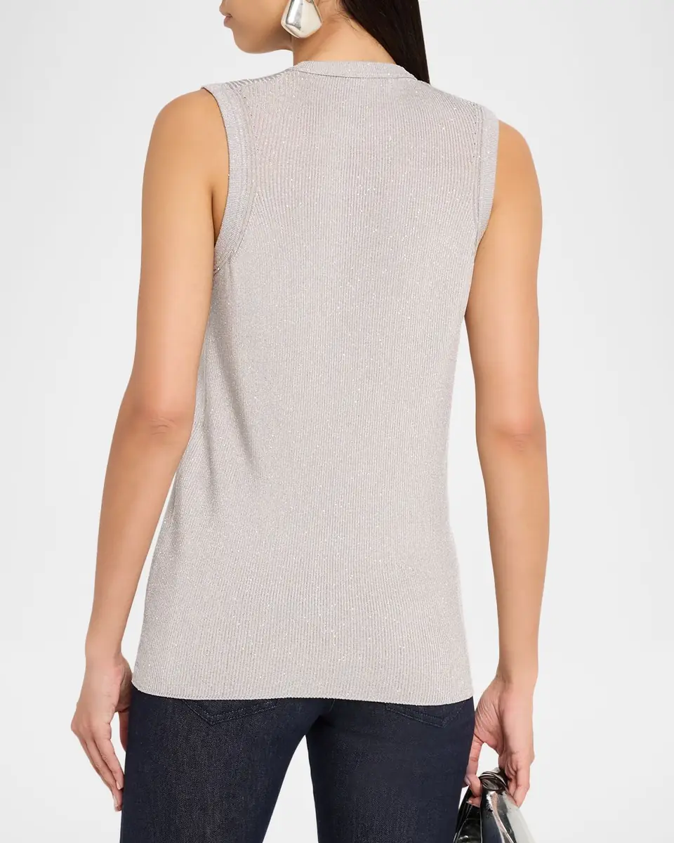 TOM FORD Micro Sequins Ribbed Tank Top | Thumbnail 3