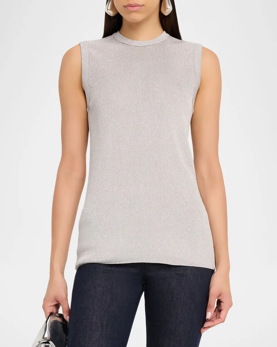 TOM FORD Micro Sequins Ribbed Tank Top | Thumbnail 4