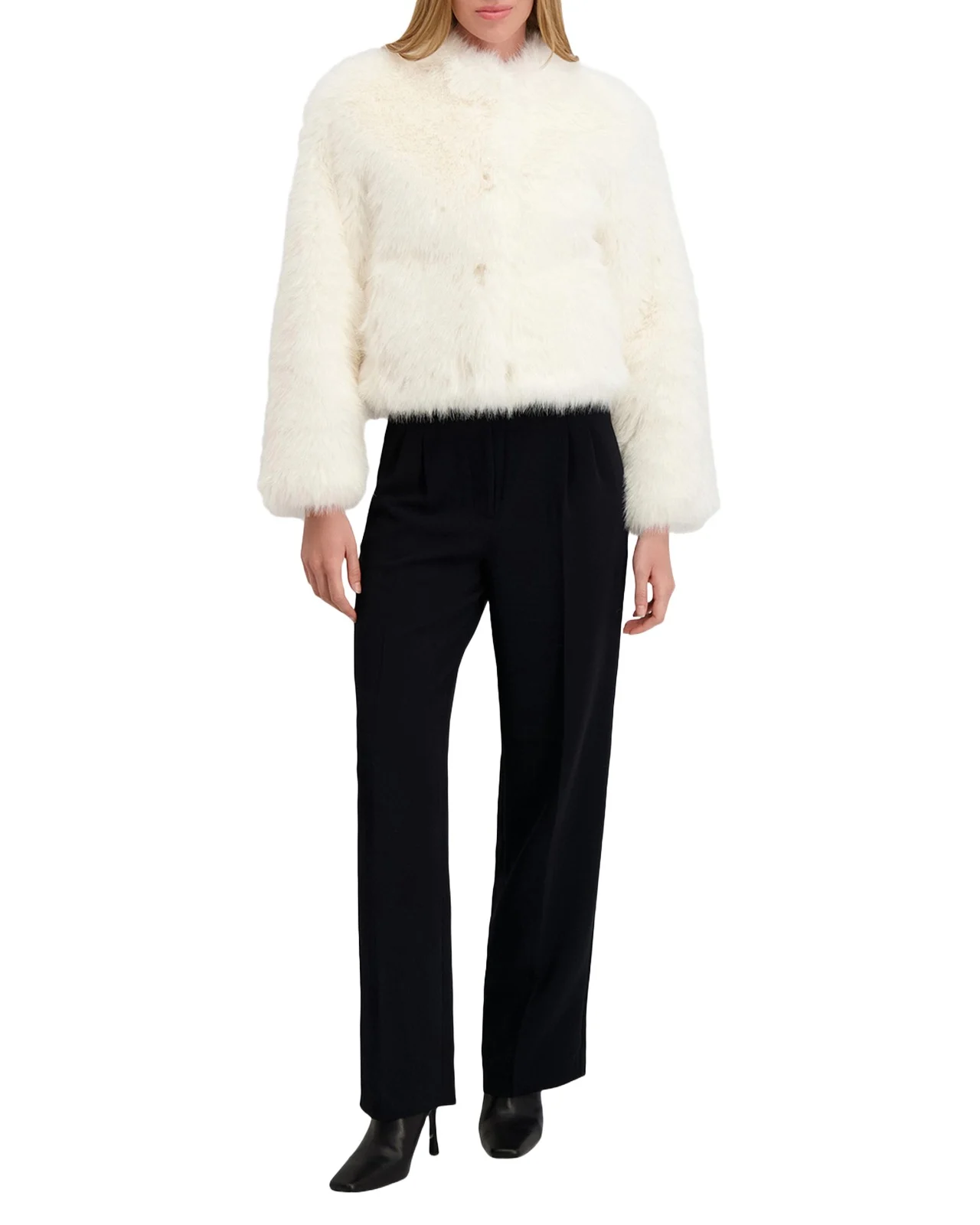 Fur-Free Short Faux Fox Coat