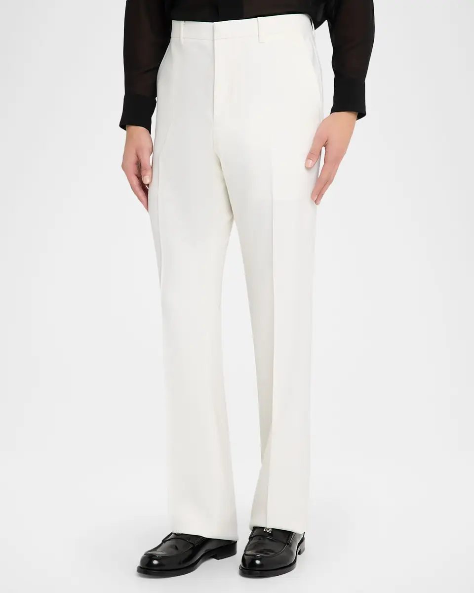 Givenchy Men's Wool and Mohair Straight-Leg Tailored Trousers | Thumbnail 3 Givenchy Men's Wool and Mohair Straight-Leg Tailored Trousers | Thumbnail 3