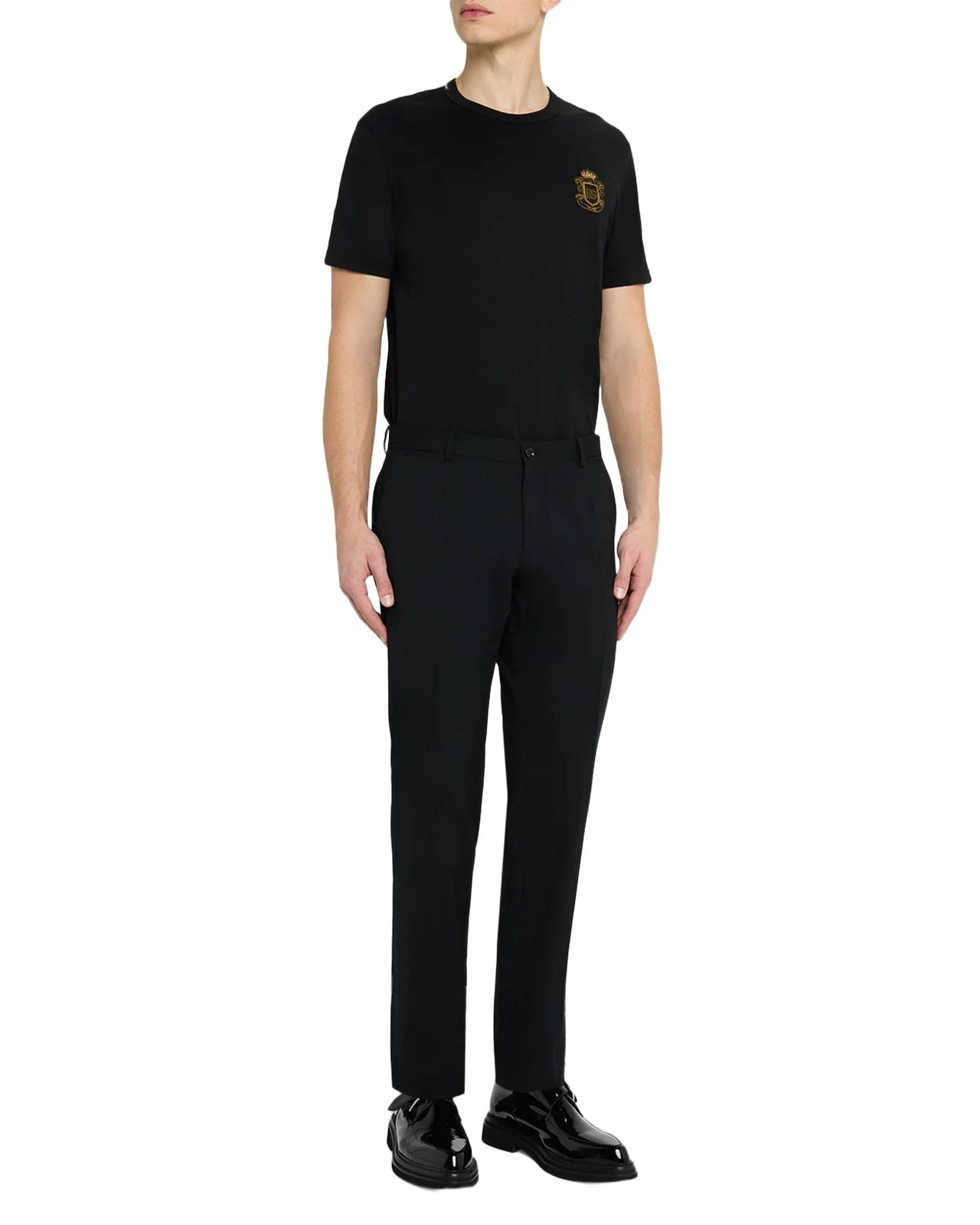 Dolce & Gabbana Men's Heraldic Patch Cotton T-Shirt