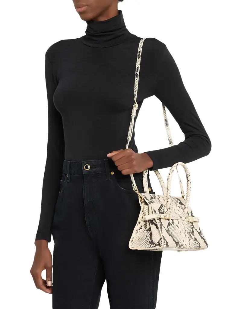 SIMKHAI River Small Snake-Print Leather Top-Handle Bag | Image 1 SIMKHAI River Small Snake-Print Leather Top-Handle Bag | Image 1