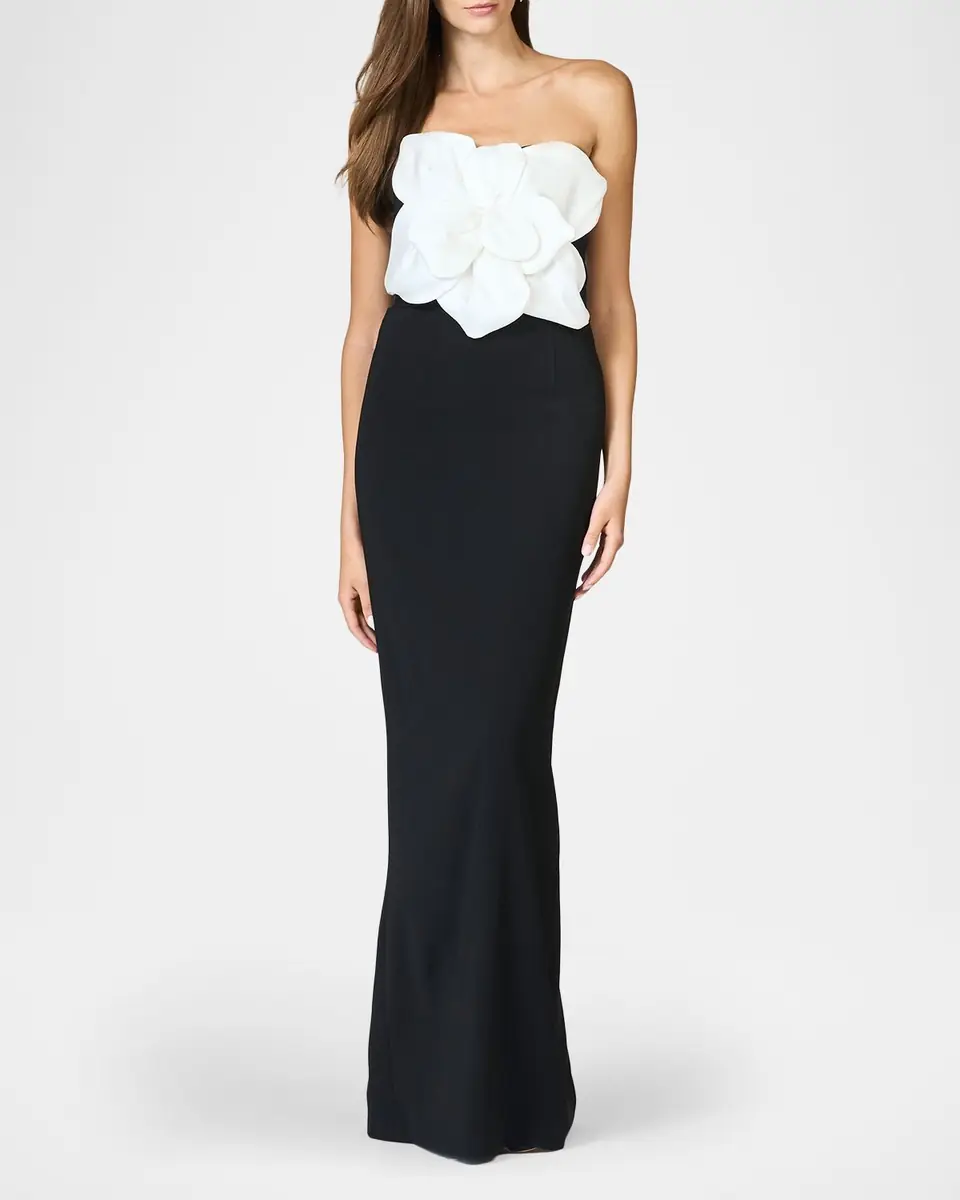 Sachin & Babi Marist Strapless Floral Applique Column Gown | Thumbnail 2 Sachin & Babi Marist Strapless Floral Applique Column Gown | Thumbnail 2