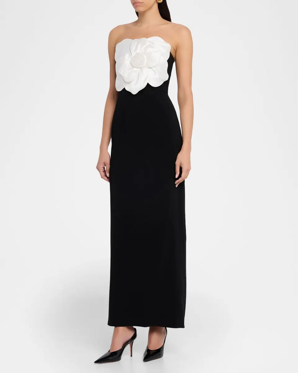Sachin & Babi Marist Strapless Floral Applique Column Gown | Thumbnail 4 Sachin & Babi Marist Strapless Floral Applique Column Gown | Thumbnail 4