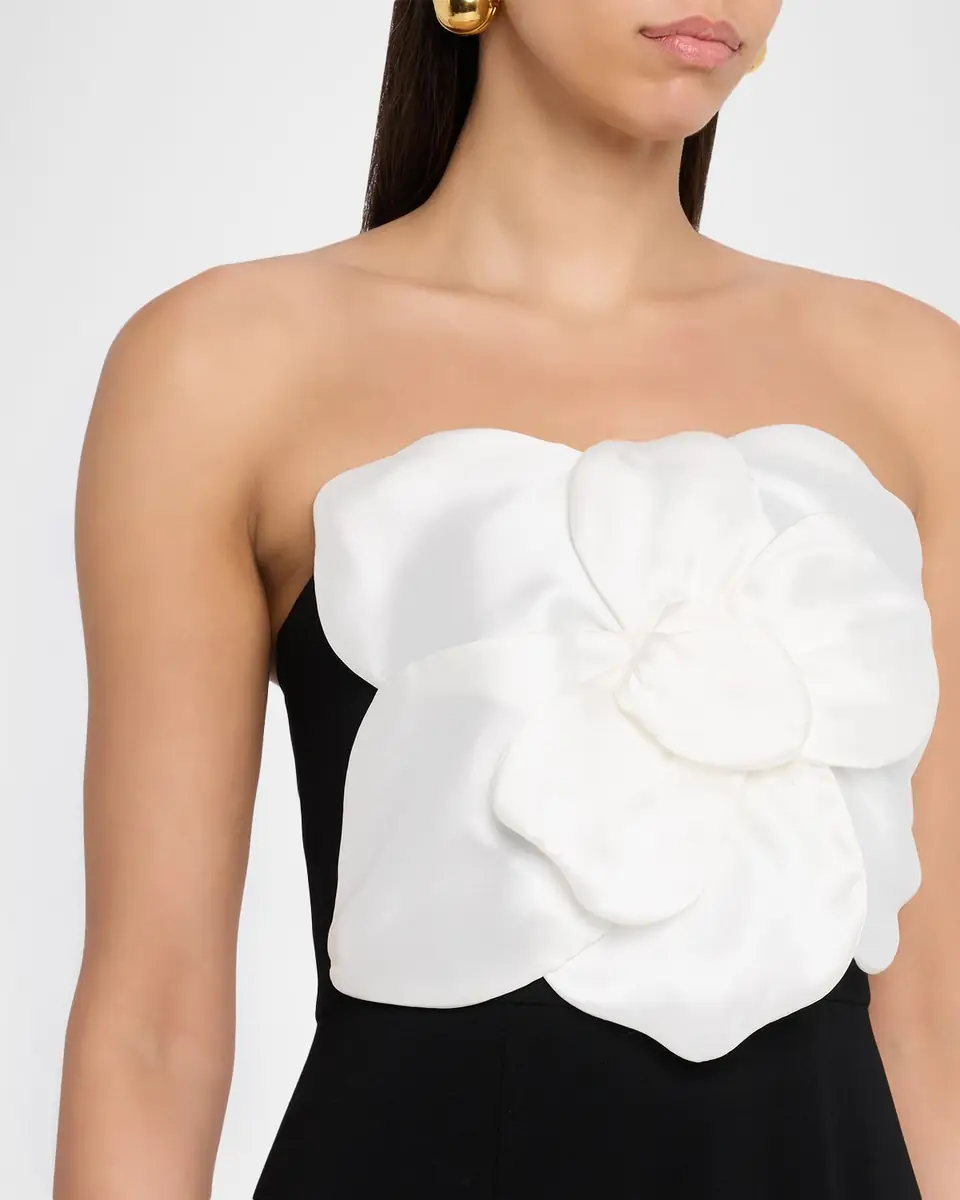 Sachin & Babi Marist Strapless Floral Applique Column Gown | Thumbnail 5 Sachin & Babi Marist Strapless Floral Applique Column Gown | Thumbnail 5