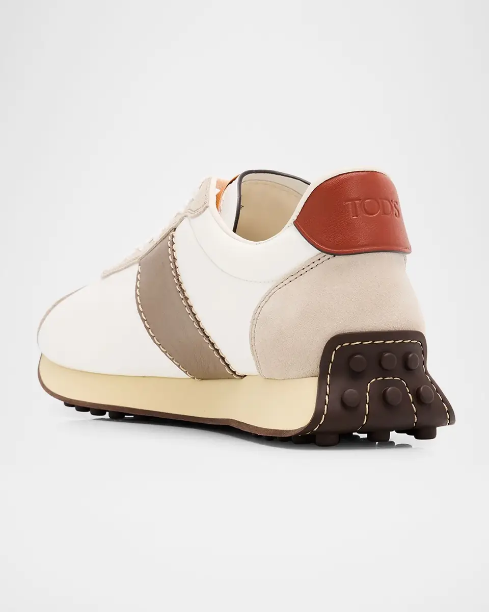 Tod's Men's T Vintage Leather & Fabric Low-Top Sneakers | Thumbnail 2 Tod's Men's T Vintage Leather & Fabric Low-Top Sneakers | Thumbnail 2