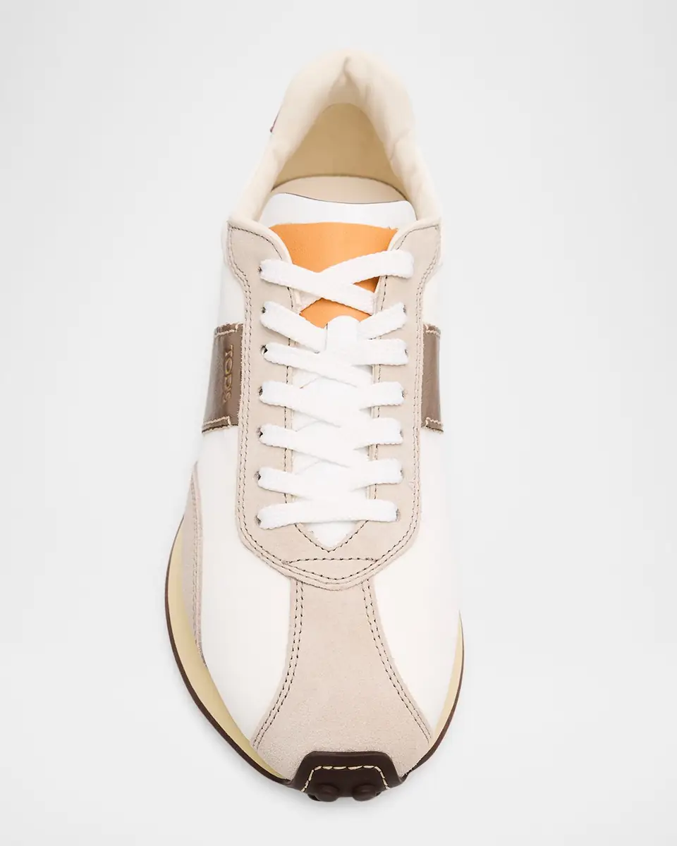 Tod's Men's T Vintage Leather & Fabric Low-Top Sneakers | Thumbnail 4 Tod's Men's T Vintage Leather & Fabric Low-Top Sneakers | Thumbnail 4