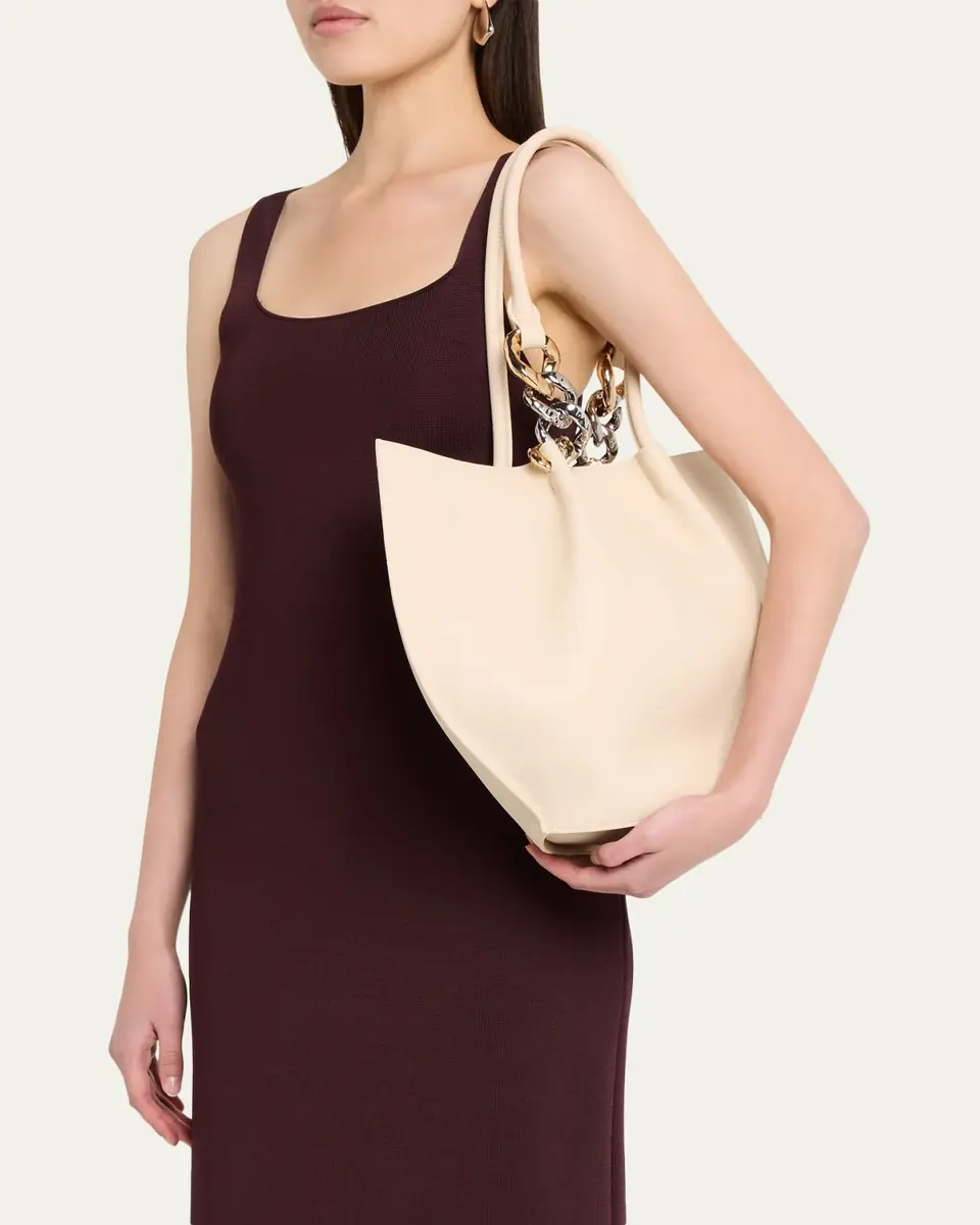 Simkhai Arlo Chain-Embellished Leather Tote Bag | Thumbnail 2 Simkhai Arlo Chain-Embellished Leather Tote Bag | Thumbnail 2