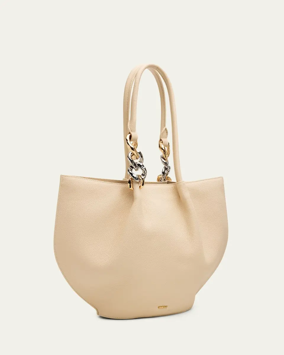 Simkhai Arlo Chain-Embellished Leather Tote Bag | Thumbnail 3 Simkhai Arlo Chain-Embellished Leather Tote Bag | Thumbnail 3