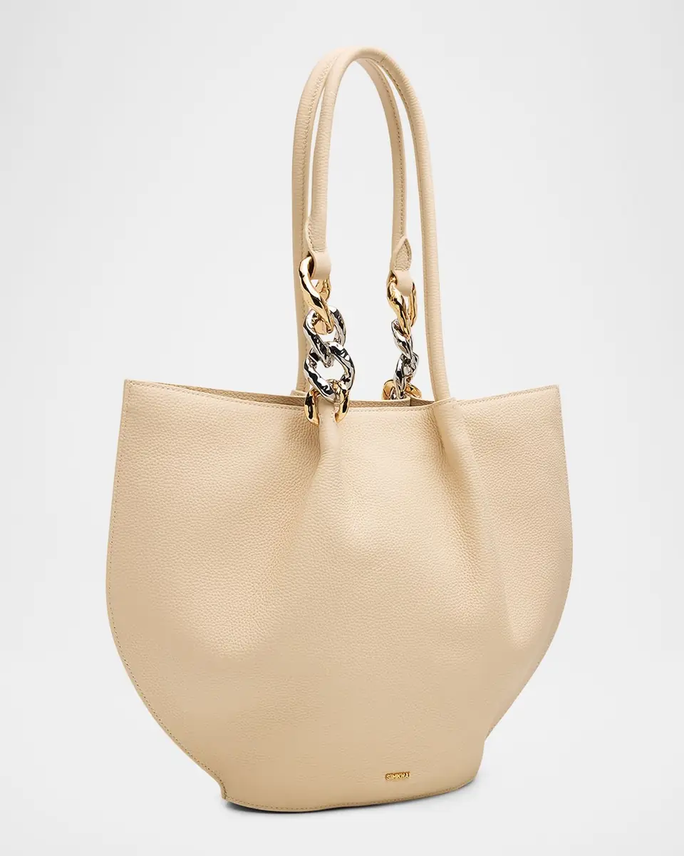 Simkhai Arlo Chain-Embellished Leather Tote Bag | Thumbnail 7 Simkhai Arlo Chain-Embellished Leather Tote Bag | Thumbnail 7