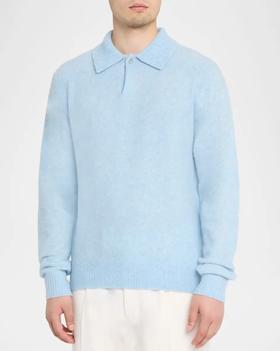 SIMKHAI en's Davis Cashmere-Blend Polo Sweater | Thumbnail 3 SIMKHAI en's Davis Cashmere-Blend Polo Sweater | Thumbnail 3