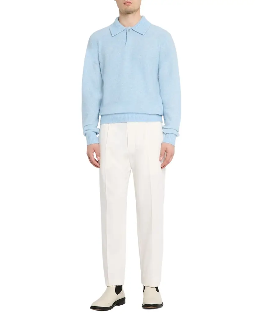 SIMKHAI en 's Davis Cashmere-Blend Polo Sweater | Image 1 SIMKHAI en 's Davis Cashmere-Blend Polo Sweater | Image 1