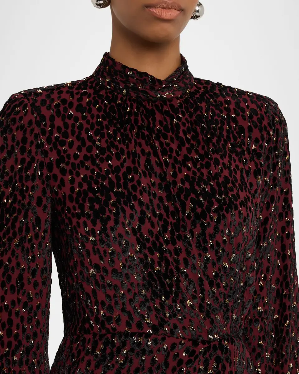 SIMKHAI Daphne Printed Long-Sleeve Mini Dress | Thumbnail 4 SIMKHAI Daphne Printed Long-Sleeve Mini Dress | Thumbnail 4