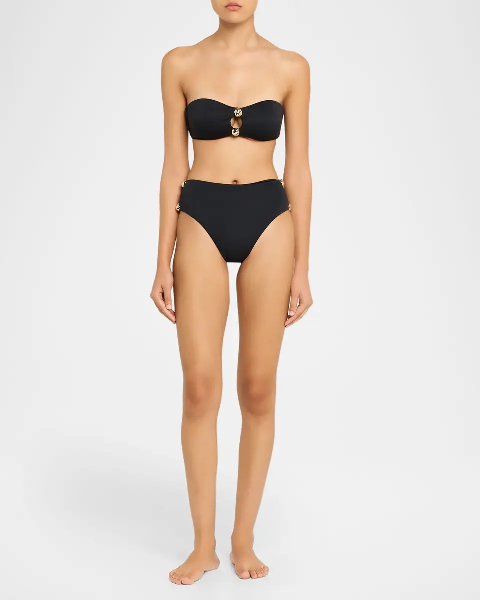 SIMKHAI Tyas Studded High-Waist Bikini Bottoms | Thumbnail 2