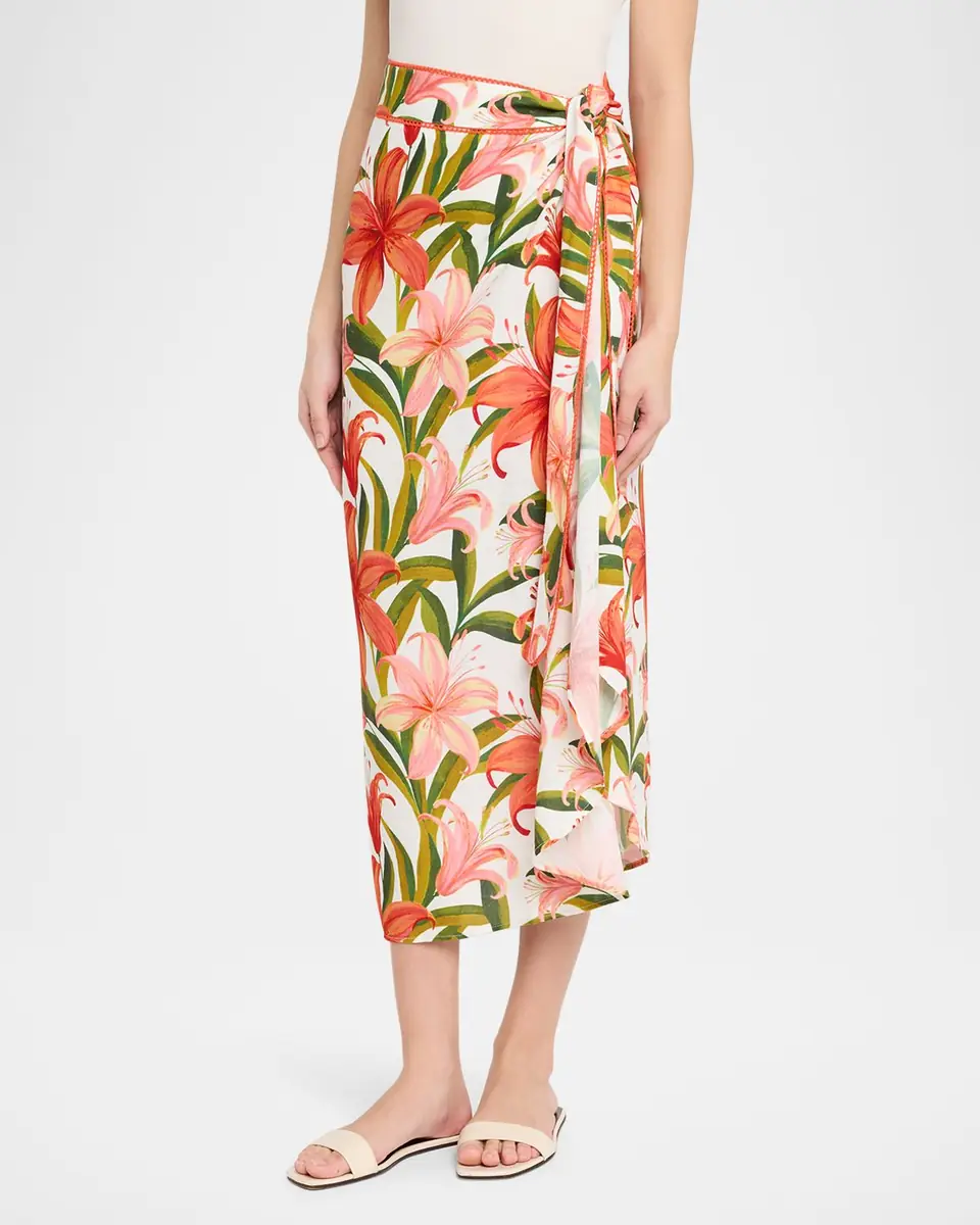 La Blanca Jungle Blossoms Sarong Wrap Coverup | Thumbnail 4 La Blanca Jungle Blossoms Sarong Wrap Coverup | Thumbnail 4