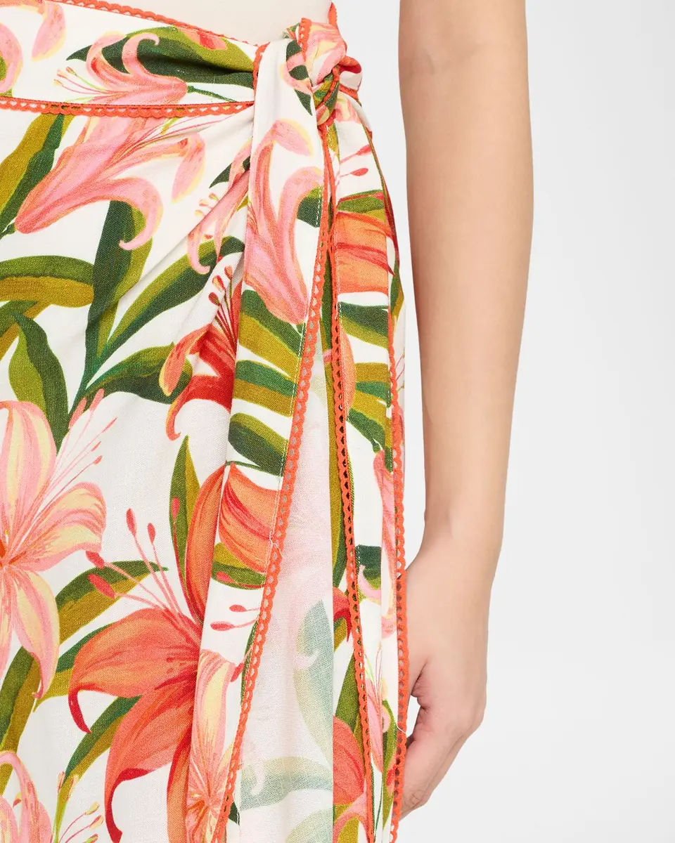 La Blanca Jungle Blossoms Sarong Wrap Coverup | Thumbnail 5 La Blanca Jungle Blossoms Sarong Wrap Coverup | Thumbnail 5