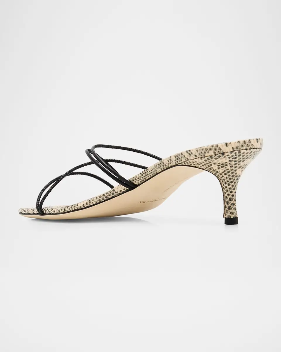 Manolo Blahnik 50mm Ninfemu Snake-Effect Leather Mules | Thumbnail 2 Manolo Blahnik 50mm Ninfemu Snake-Effect Leather Mules | Thumbnail 2