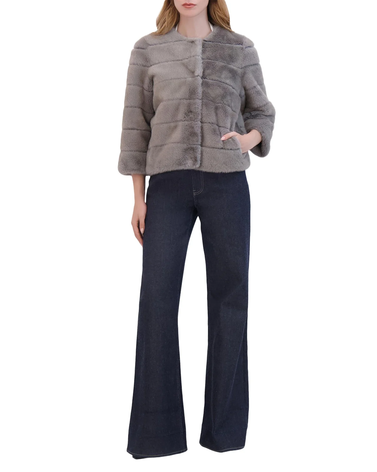 Fur-Free Short Faux Mink Coat