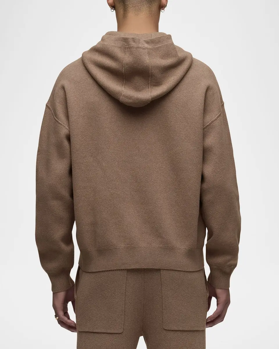 Hudson en's Cotton and Cashmere Double-Knit Hoodie | Thumbnail 3 Hudson en's Cotton and Cashmere Double-Knit Hoodie | Thumbnail 3